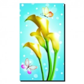 Tranh dán tường Hoa Rum Vàng